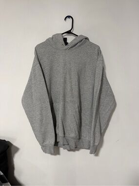 H&M Women's Gray Hooded Pullover Sweatshirt